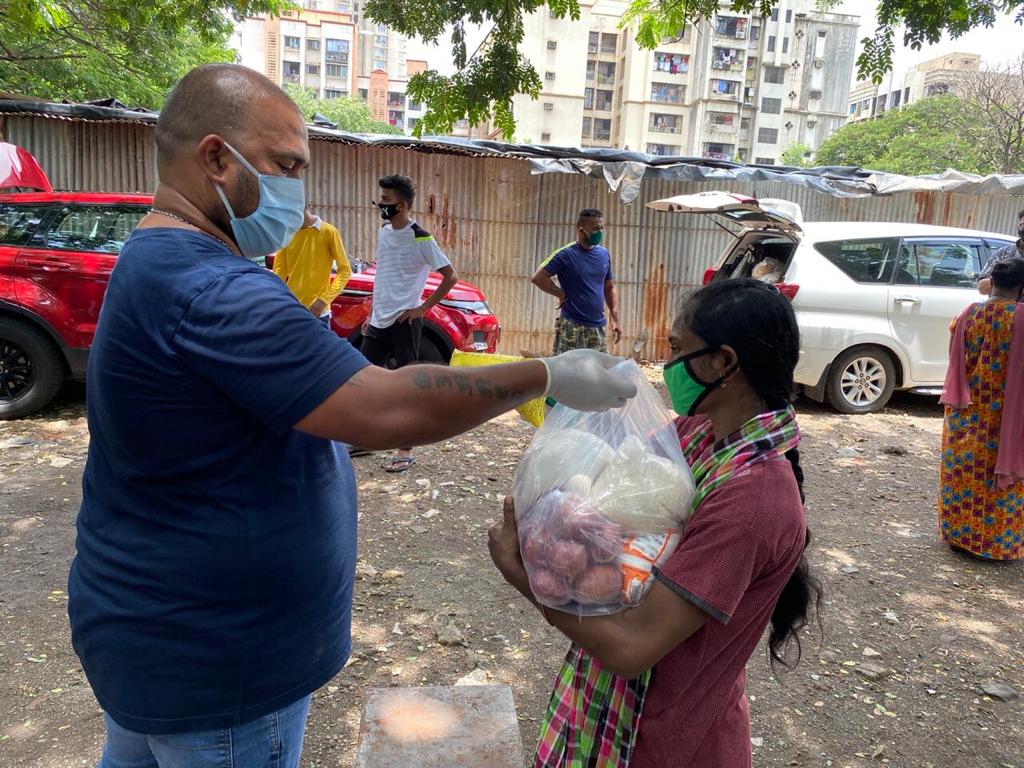 Mauris Bhai serving needy